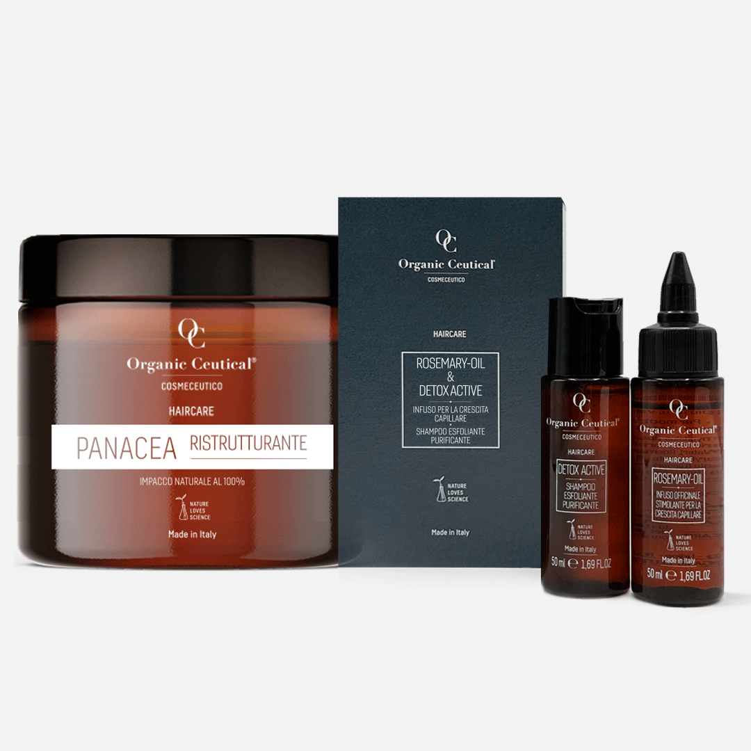 COMBO DetoxActiv³: Panacea + Rosemary Oil + Shampoo Detox | Stimola, Detossina, Volumizza