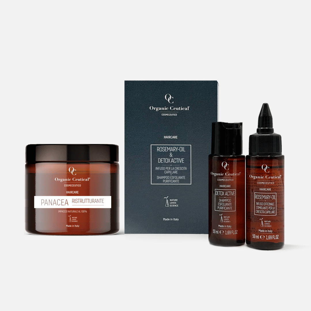 COMBO DetoxActiv³: Panacea + Rosemary Oil + Shampoo Detox | Stimola, Detossina, Volumizza