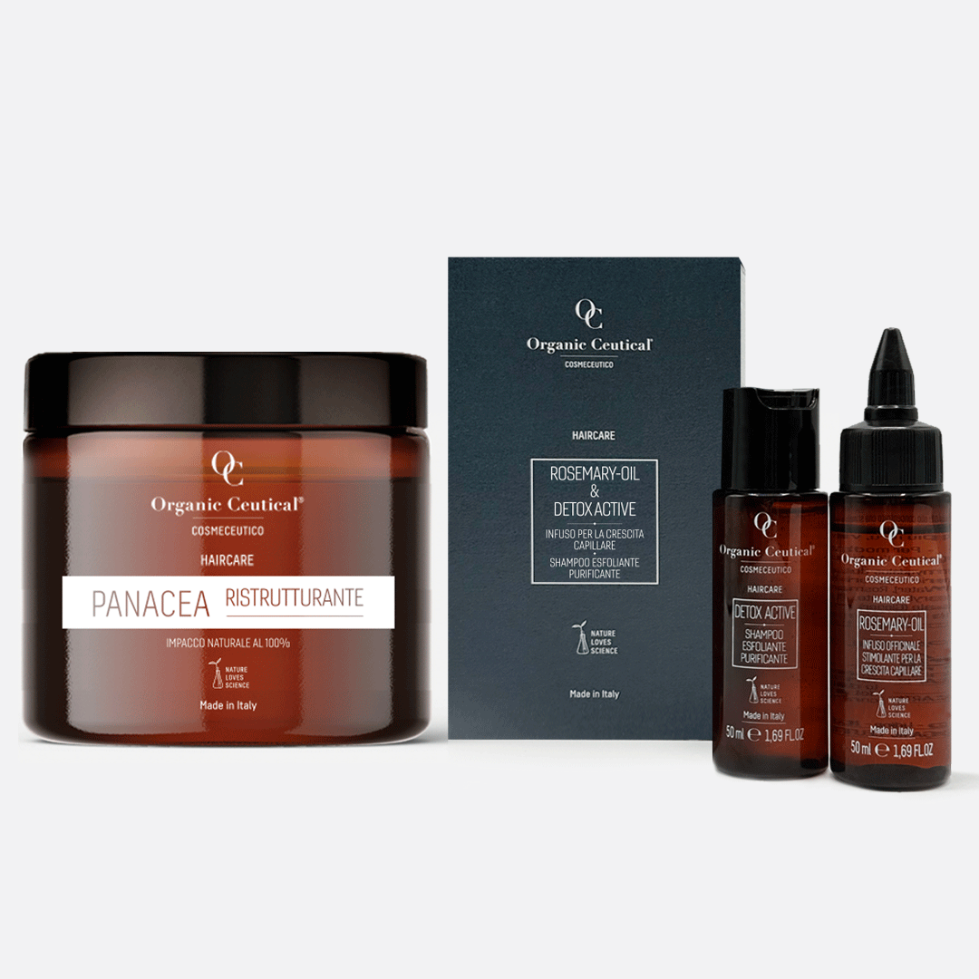 COMBO DetoxActiv³: Panacea + Rosemary Oil + Shampoo Detox | Stimola, Detossina, Volumizza